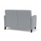 Lesro Siena Lounge Reception 2 Seat Tandem Seating No Center Arm, Walnut, RS Fog Upholstery SN2101 - alternate 2
